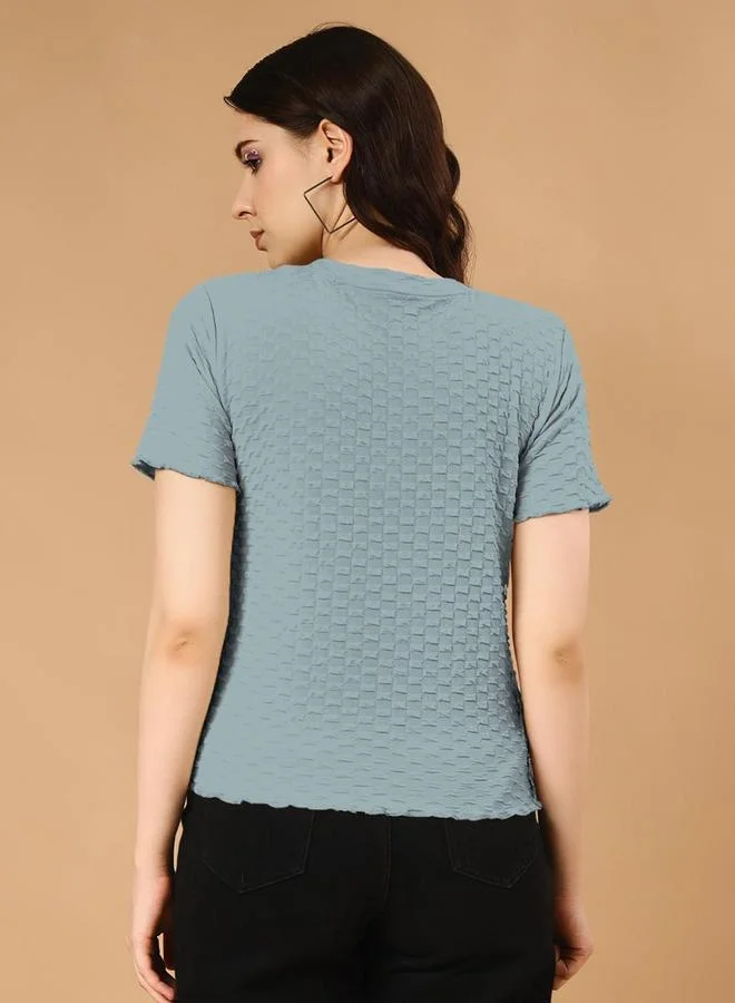 Take Two Green Textured Knit T-Shirt By The Dry State